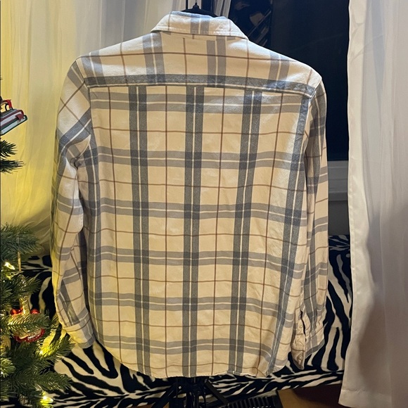 Frank & Eileen Plaid Button Down Shirt - Cream and Gray - Picture 5 of 6